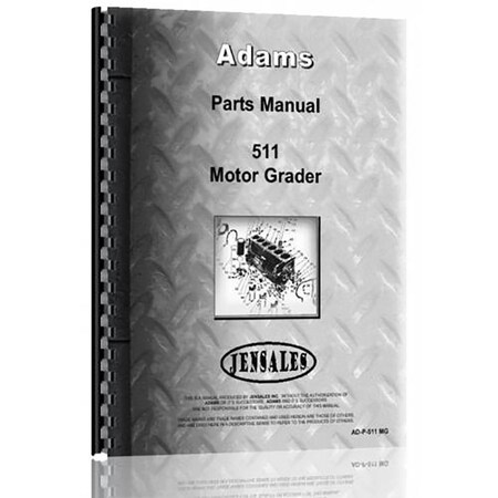 Industrial And Construction Parts Manual For Adams 511